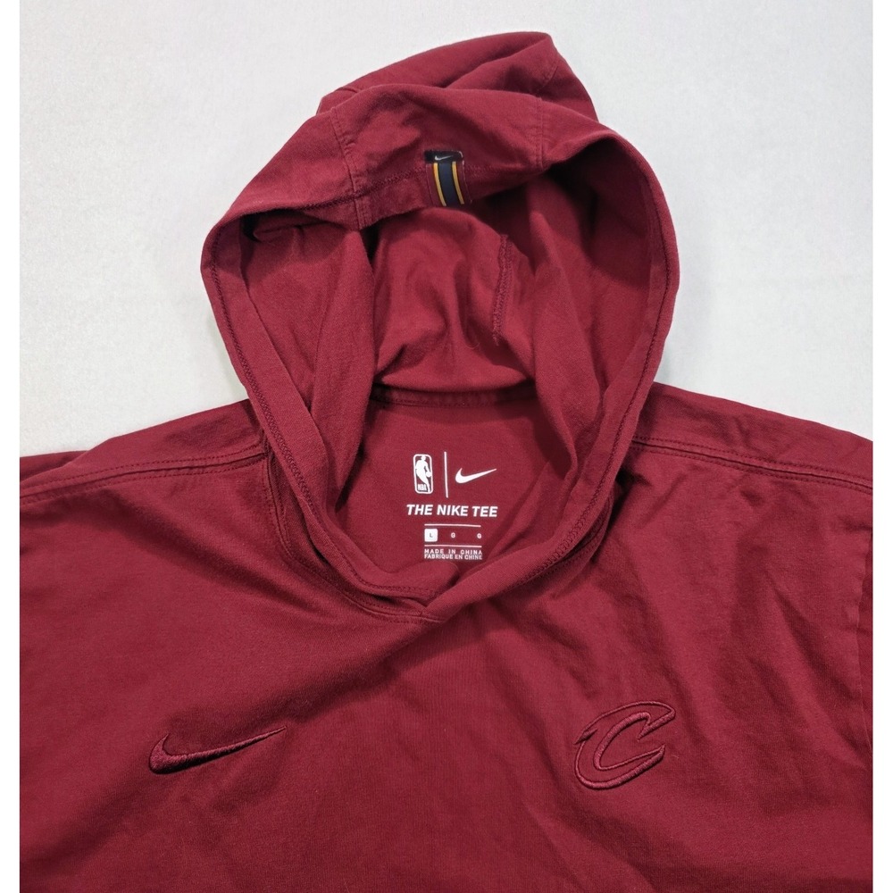 Cleveland Cavaliers Nike Hoodie Men L Graphic Sleeves Pullover Shirt Embroidered
